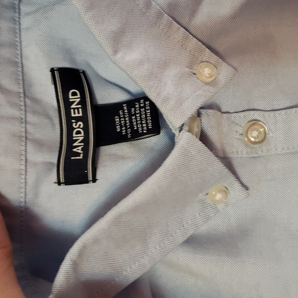 Boys lands end button up shirt